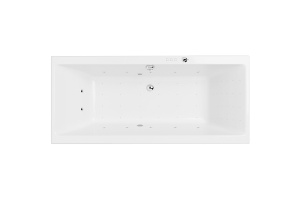 Акриловая ванна Excellent Pryzmat Slim 170x75 белая с гидромассажем