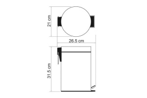 Мусорное ведро Wasserkraft K-635 5 л - 3
