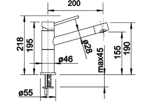 Смеситель для кухонной мойки Blanco Alta коричневый (515324) - 2