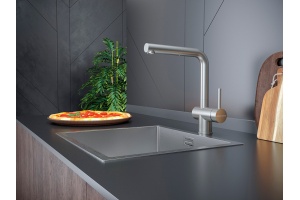 Смеситель Paulmark Dosse для кухонной мойки Do214418-SS - 2