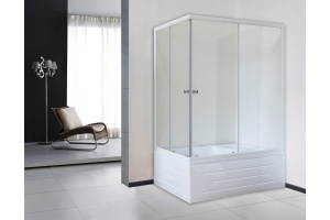 Душевой уголок Royal Bath BP 120х80 R профиль белый стекло прозрачное - 3