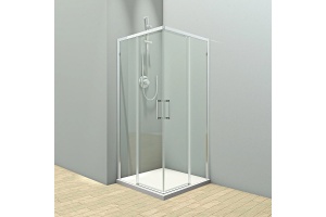 Душевой уголок Veconi Rovigo 100х100, хром (RV47-100-01-C4)