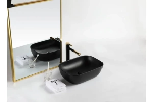 Раковина накладная BelBagno 50 см черный матовый (BB1302-H301) - 2