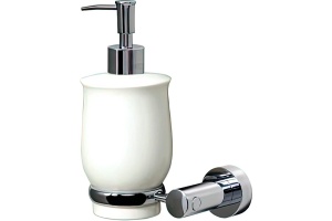 Дозатор для жидкого мыла WasserKraft  хром - белый