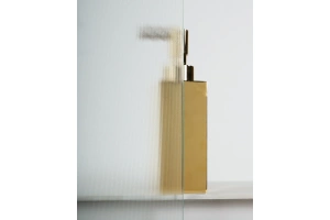 Душевой уголок BelBagno Uno 100х90 профиль хром стекло рифленое - 2