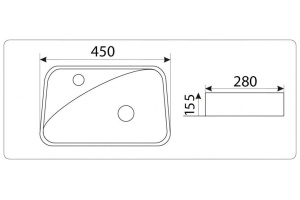Раковина подвесная Ceramalux N 45 белый (9275R) - 2