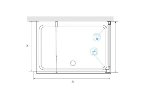 Душевой уголок Rgw Walk in 100х100 хром стекло прозрачное - 2