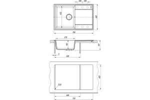 Мойка Flortek Консул 760, грей FSm  - 2