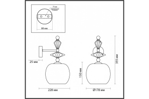 Бра Odeon Light Classic Bizet 4893/1WB - 3
