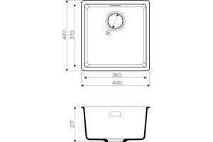 Мойка кухонная Omoikiri Kata 40-U-SA бежевая - 2