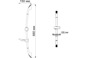 Душевая штанга Wasserkraft A006 - 3