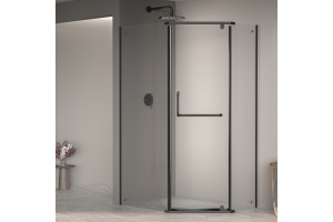 Душевой уголок RGW Passage 80х90 черный стекло прозрачное