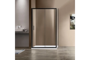 Боковая стенка Vincea Garda 80х190 черная стекло прозрачное - 2
