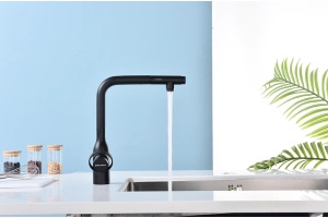 Смеситель для кухни Paulmark Urban темно - серый матовый - 3