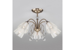 Люстра на штанге Eurosvet Floranse 30155/5 античная бронза