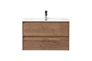 Тумба с раковиной BelBagno Kraft 90 темное дерево