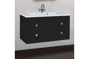 Тумба с раковиной Bellezza Милан 90 черная