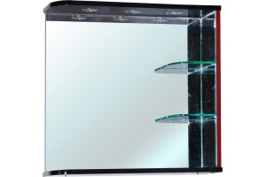 Зеркало Bellezza Рио 70 R красное с черным