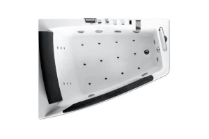 Акриловая ванна Gemy 170х130 белая левая с гидромассажем - 3