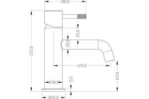 Смеситель Boheme Uno 461-SGM для раковины, shine gun metall - 2
