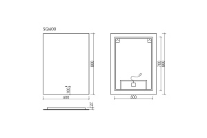 Зеркало Sancos Square 60х80 с подсветкой - 3