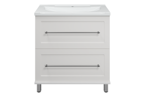 Тумба под раковину напольная Misty Марта 80 белая глянцевая