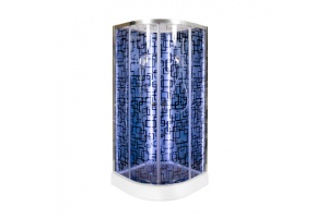 Душевая кабина Deto BM 90х90 с подсветкой, хром (BM1590NLEDBLACK) - 2