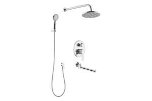 Swedbe Platta Душевой комплект со встроен.смесит. (с монтаж.боксом), верх.душем и повор.изливом 5544 - 3