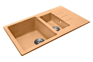 Мойка кухонная Lava D2 бежевая - 2