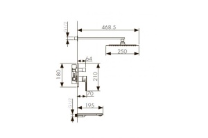 Душевая система KAISER Linear (59077) - 2