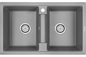 Мойка кухонная Paulmark Zwilling 81 серый матовый