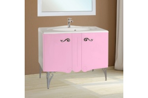 Тумба с раковиной Bellezza Эстель 100 розовая - 2