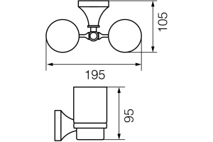 Стакан Veragio Gialetta VR.GIL-6442.DO двойной, золото - 2