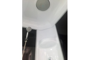 Душевая кабина Royal Bath HP 120х80 R профиль белый стекло прозрачное задняя стенка черная  - 3