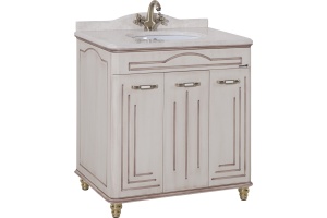 Тумба с раковиной Bellezza Аллегро Люкс 100 бежевая патина темный орех - 2