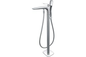 Смеситель для ванны напольный Vincea хром