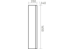 Шкаф-пенал Brevita Dallas 35 светлое дерево (DAL-05035-31) - 3