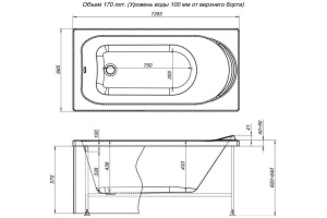 Акриловая ванна Aquanet Nord 140x70 - 3