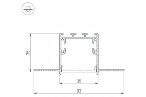 Коннектор X-образный Arlight SL-Linia32-Fantom 030099 - 2