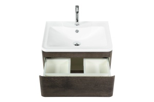 Тумба с раковиной BelBagno Albano 60 темное дерево - 3