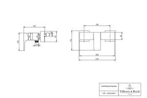 Смеситель для душа Villeroy & Boch Architectura Square никель, матовый (TVS12500100064) - 2