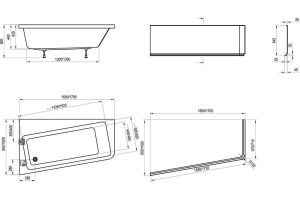 Акриловая ванна Ravak 10° 170 L - 2
