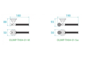 Полотенцедержатель Cezares OLIMP (OLIMP-TH04-03/24-Sw) - 3