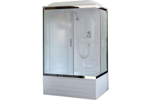 Душевая кабина Royal Bath BP 120х80 L профиль белый стекло матовое