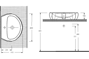 Раковина beWash Bekinger 87601101 60 см белая - 3