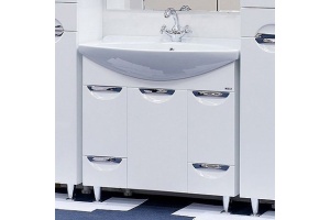 Тумба для комплекта Misty Орхидея 85 белая эмаль - 3