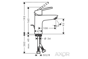 Смеситель для раковины Hansgrohe Novus Loop хром (71080000) - 2
