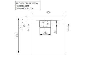 Душевой поддон Villeroy & Boch Architectura 80 белый (UDA8080ARA115V-01) - 3