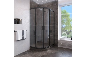 Душевой уголок Veconi Rovigo 80х80, черный (RV107B-80-01-C4)