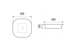 Раковина накладная Weltwasser WW ELBACH 2245 40 белый (10000003833) - 2